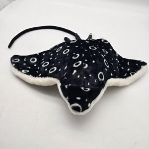 Wild Republic Stingray Plush Stuffed Animal Toy Medium Black White Ocean Cute